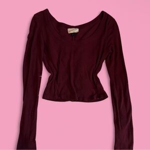 Universal Thread Maroon Long Sleeve Top